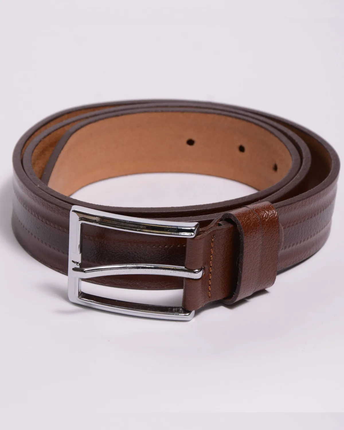 Patterned brown belt